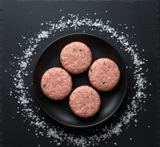 Fresh halal chicken burgers 4oz each — perfectly seasoned and ready to cook