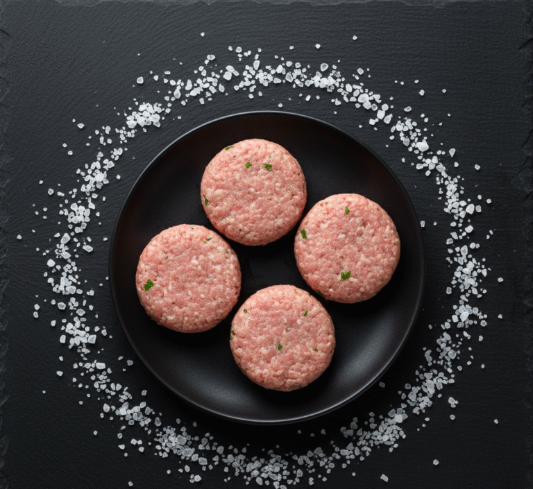 Fresh halal chicken burgers 4oz each — perfectly seasoned and ready to cook