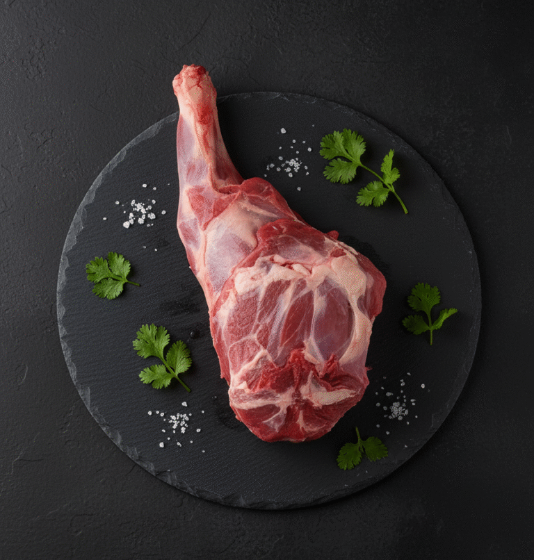 Fresh halal spring lamb shoulder from butcher in Milton Keynes