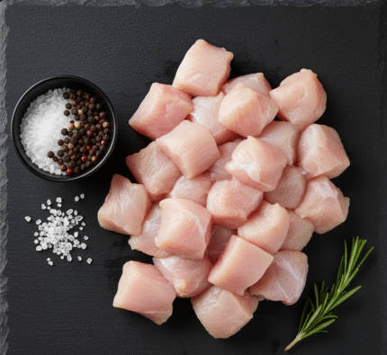 Halal chicken breast cubes UK