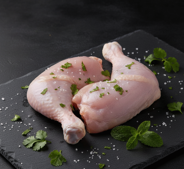 Raw halal chicken legs skin off – fresh butcher cut meat in Milton Keynes UK