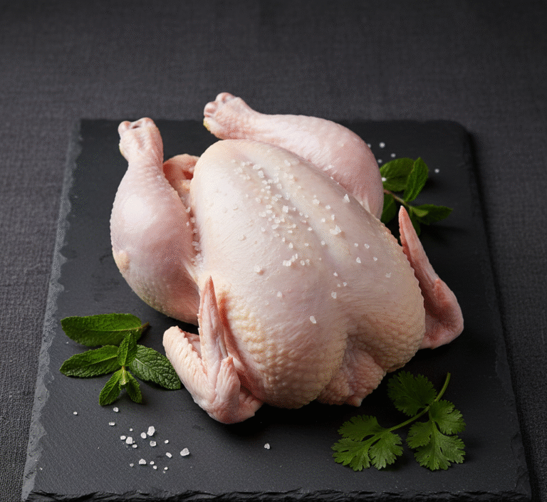 Fresh halal roaster chicken 1.6kg prepared by butcher in Milton Keynes