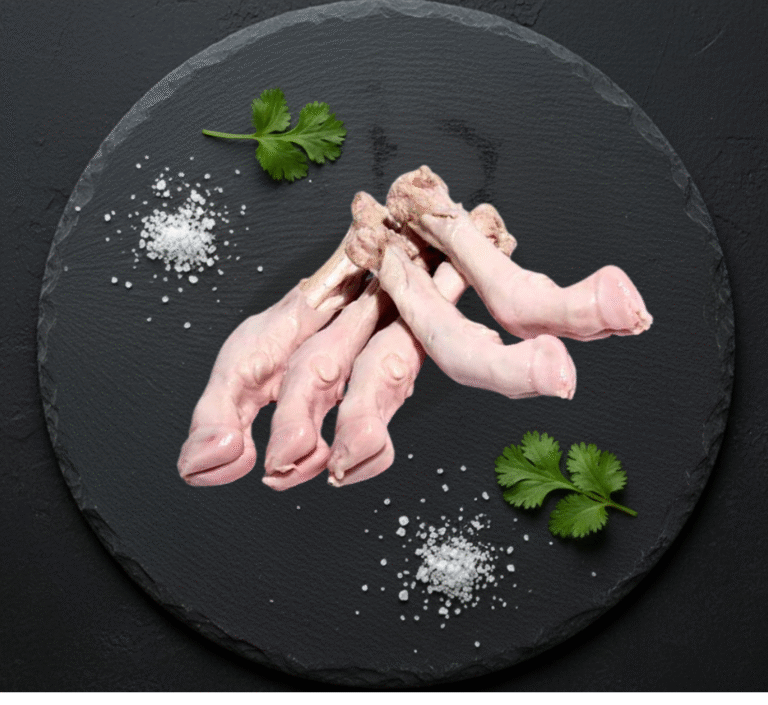 Fresh halal spring lamb feet from butcher in Milton Keynes