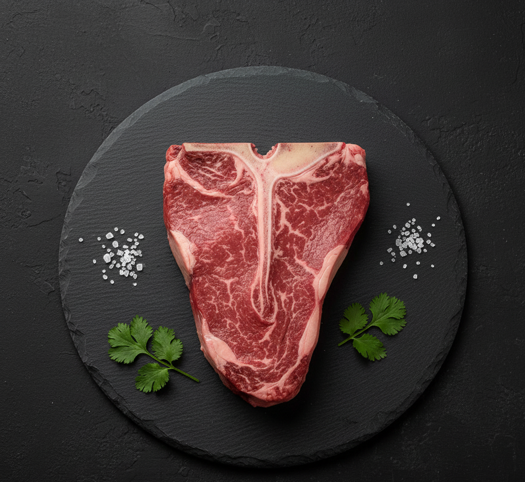 Angus T-Bone Steak (HMC Certified) – Halal Butcher Milton Keynes Premium Angus T-Bone Steak HMC Certified from halal butcher in Milton Keynes, UK — juicy, tender, and freshly cut