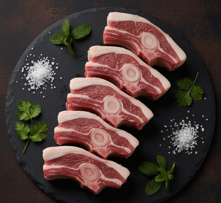 Premium halal mutton back chops — tender and fresh