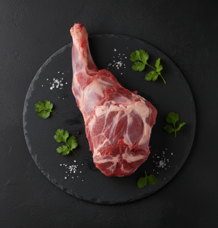 Fresh halal beef shoulder cut by expert butcher in Milton Keynes, ideal for curries, roasts, and stews