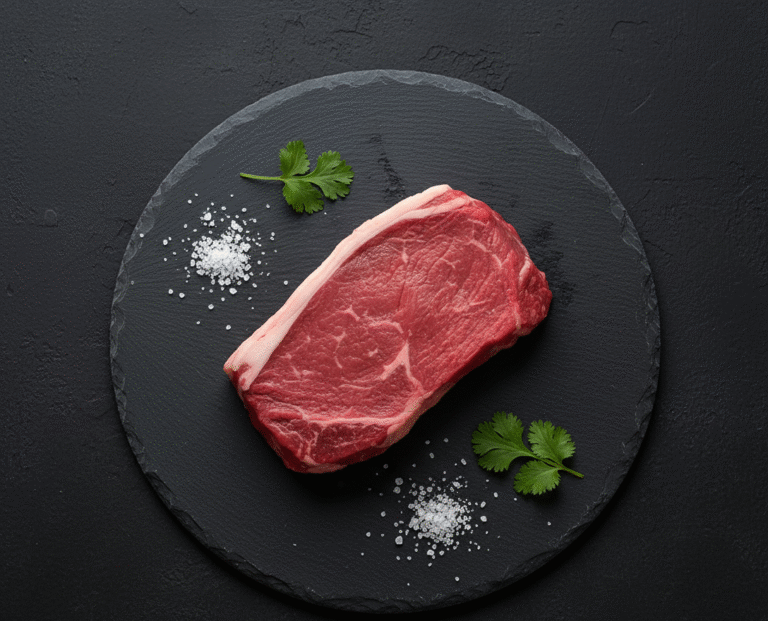 Halal rump steak from local butcher in Milton Keynes, UK — tender and flavorful beef cut for grilling or pan-searing
