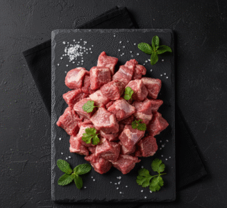 Fresh halal mutton mix boti prepared by butcher in Milton Keynes